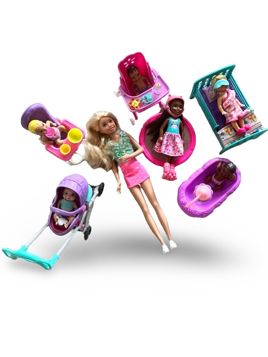 Barbie Other - Barbie Doll Babysitter and Baby Dolls and Accessories Lot